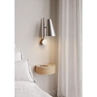 Wallie Væghylde Grå Beige/Eg