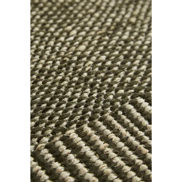 Rombo Carpet 240x170 cm Off White/ Moss Green