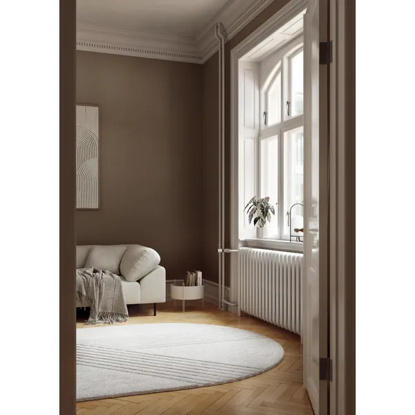 Tapis Kyoto Oval Gold 340x210 cm Blanc Cassé