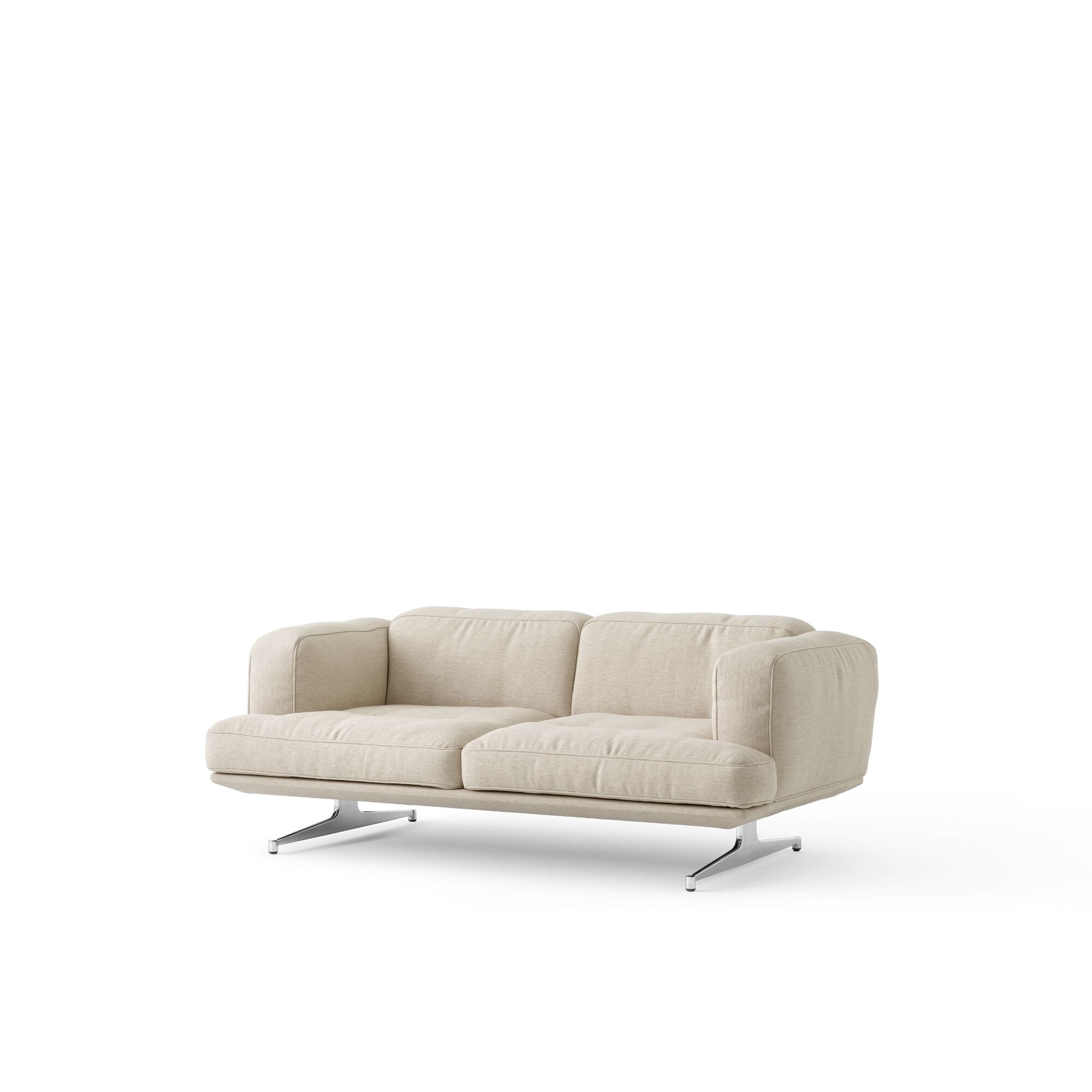 Inland AV22 2-Personers Sofa Clay 0011/Poleret Aluminium