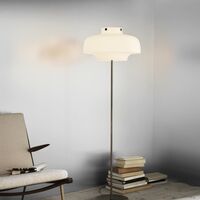 Copenhagen SC14 Stehlampe Opal Glas & Messing