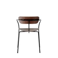Pavilion AV2 Sedia da Pranzo con Braccioli Noce/ Nero