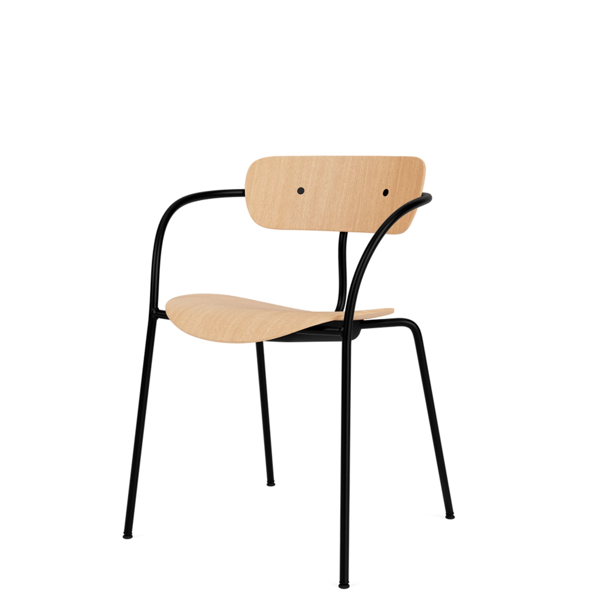 Pavilion AV2 Spisebordsstol med Armln Eg/Sort
