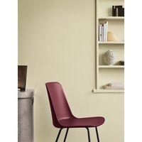Rely HW28 Dining Chair Without Armrest Swivel With Wheels Vermilion Red/ Aluminum
