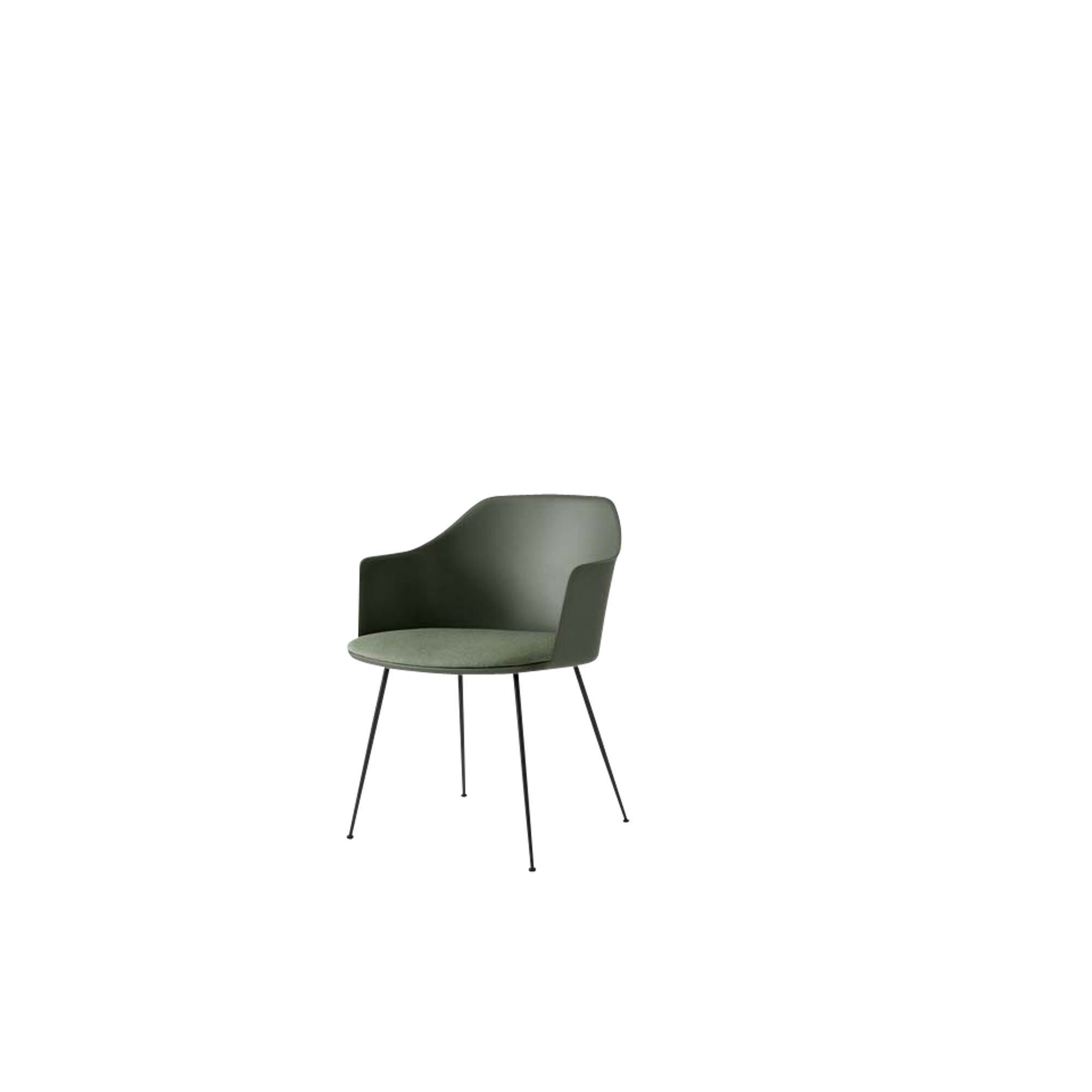 Rely HW34 Spisestol med Armlener Trukket Sete Bronse/Sort/lerret 0926