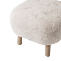 Little Petra ATD1 Pouf Sheepskin Moonlight/Oiled Oak