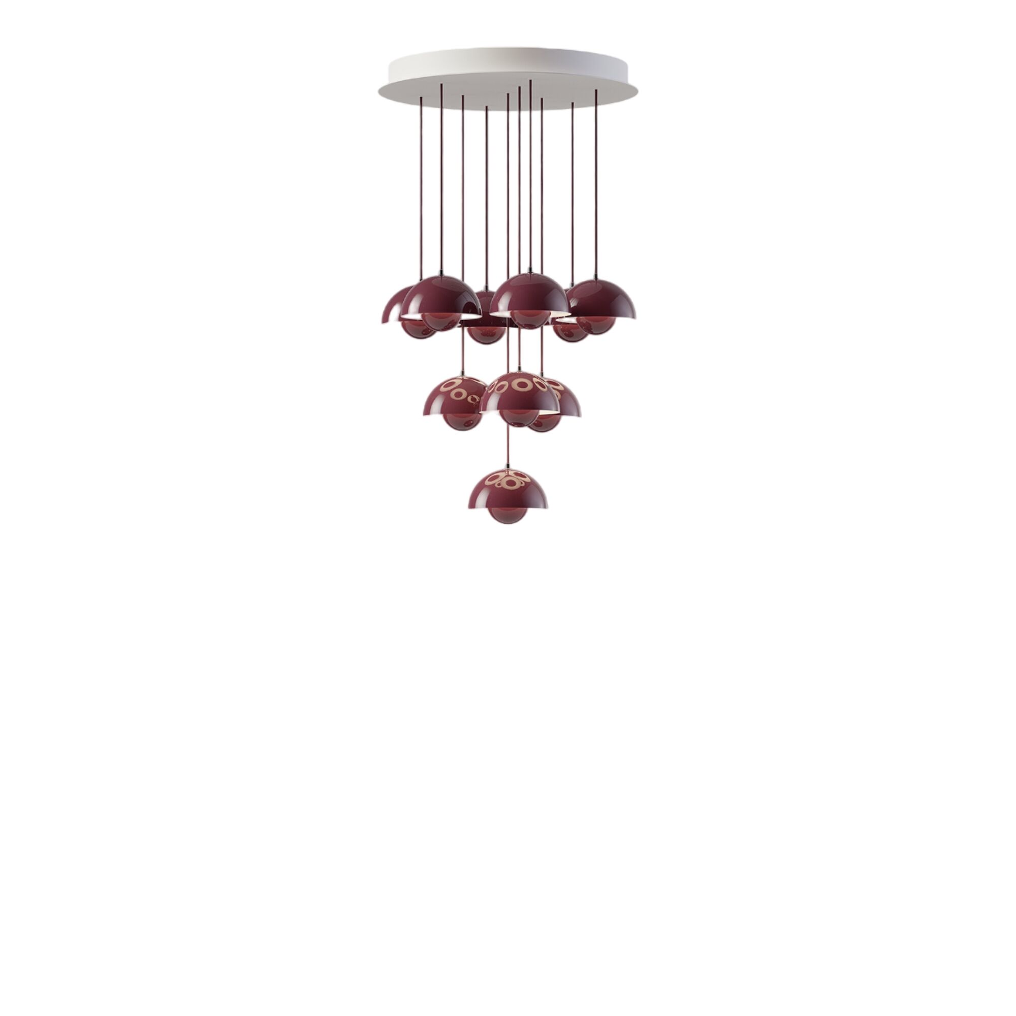 Flowerpot VP10 Lysekrone 10 Stk 53 Dark Plum