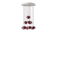 Flowerpot VP10 Chandelier 10 Pcs Ø53 Dark Plum