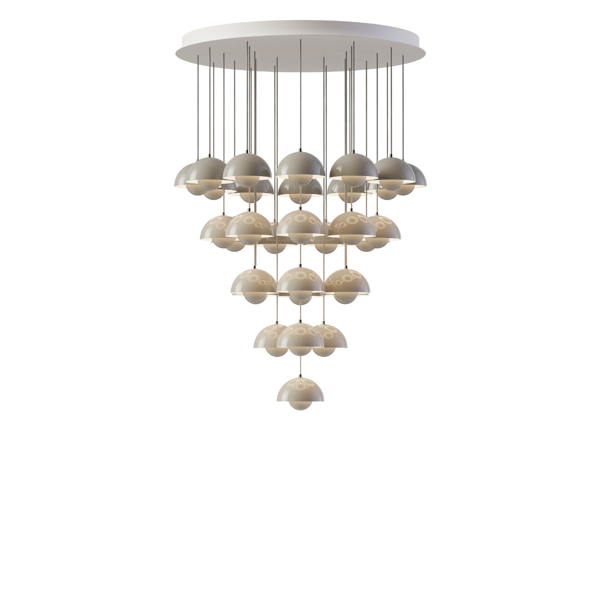 Flowerpot VP10 Lysekrone 31 Stk Beige Grå