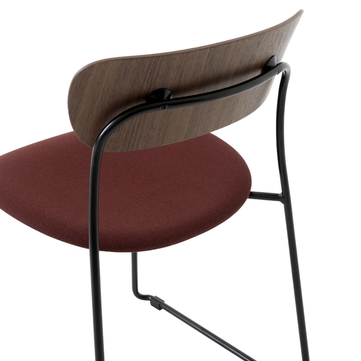 Pavilion AV52 Dining Chair Upholstered Seat Black/Fiord