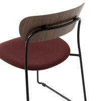Pavilion AV52 Dining Chair Upholstered Seat Black/Fiord