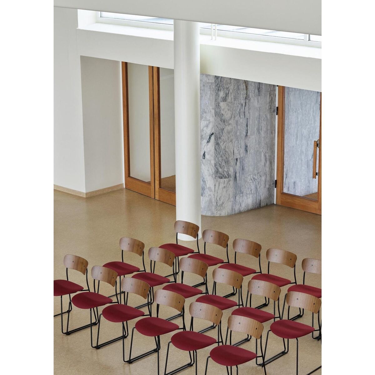 Pavilion AV52 Dining Chair Upholstered Seat Black/Fiord