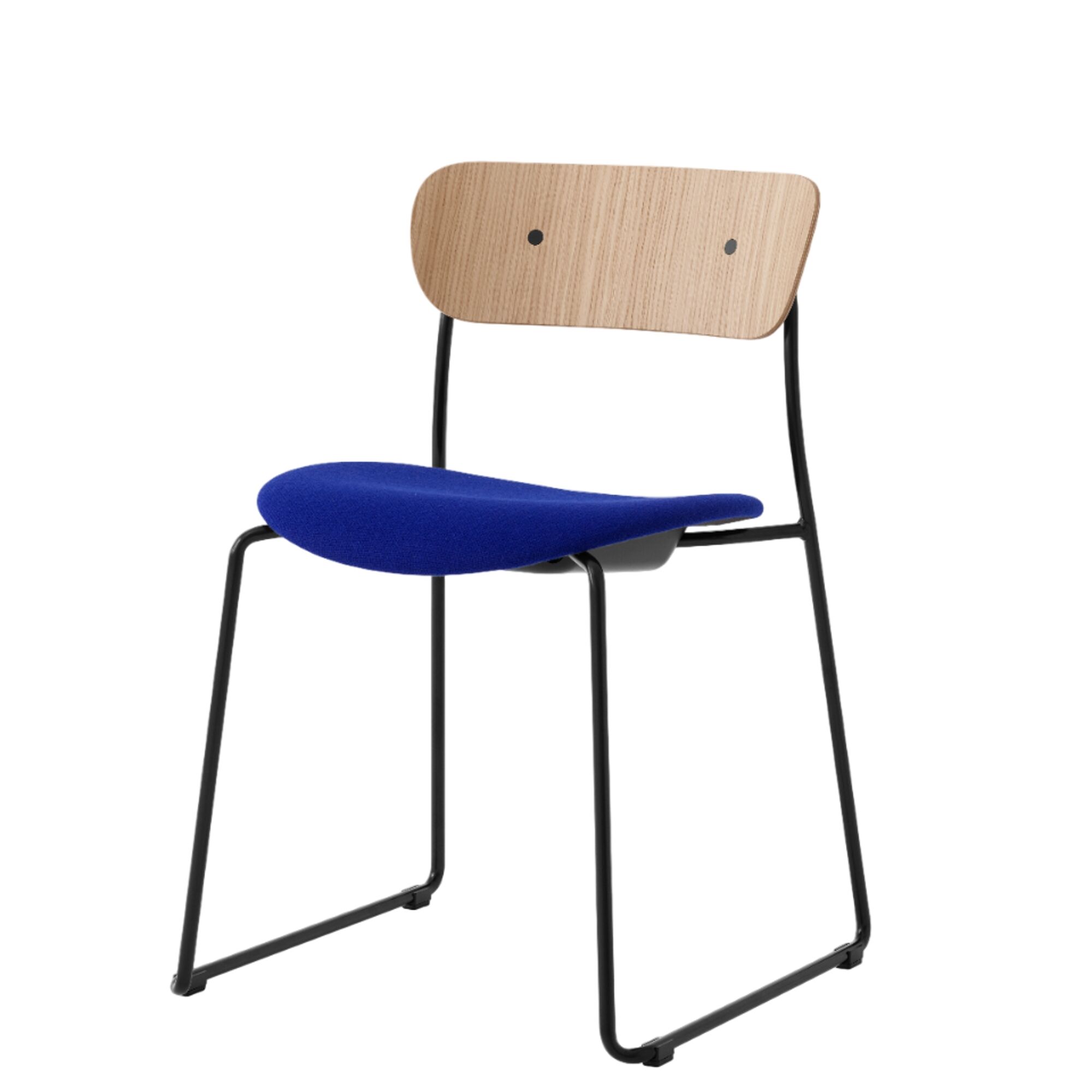 Pavilion AV52 Spisestol med Trukket Sete , Sort/ Hallingdal