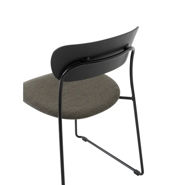 Pavilion AV52 Matstol Klädd Sits Svart/Säkring