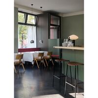 Pavilion AV37 Counter Bar Stool Lacquered Walnut