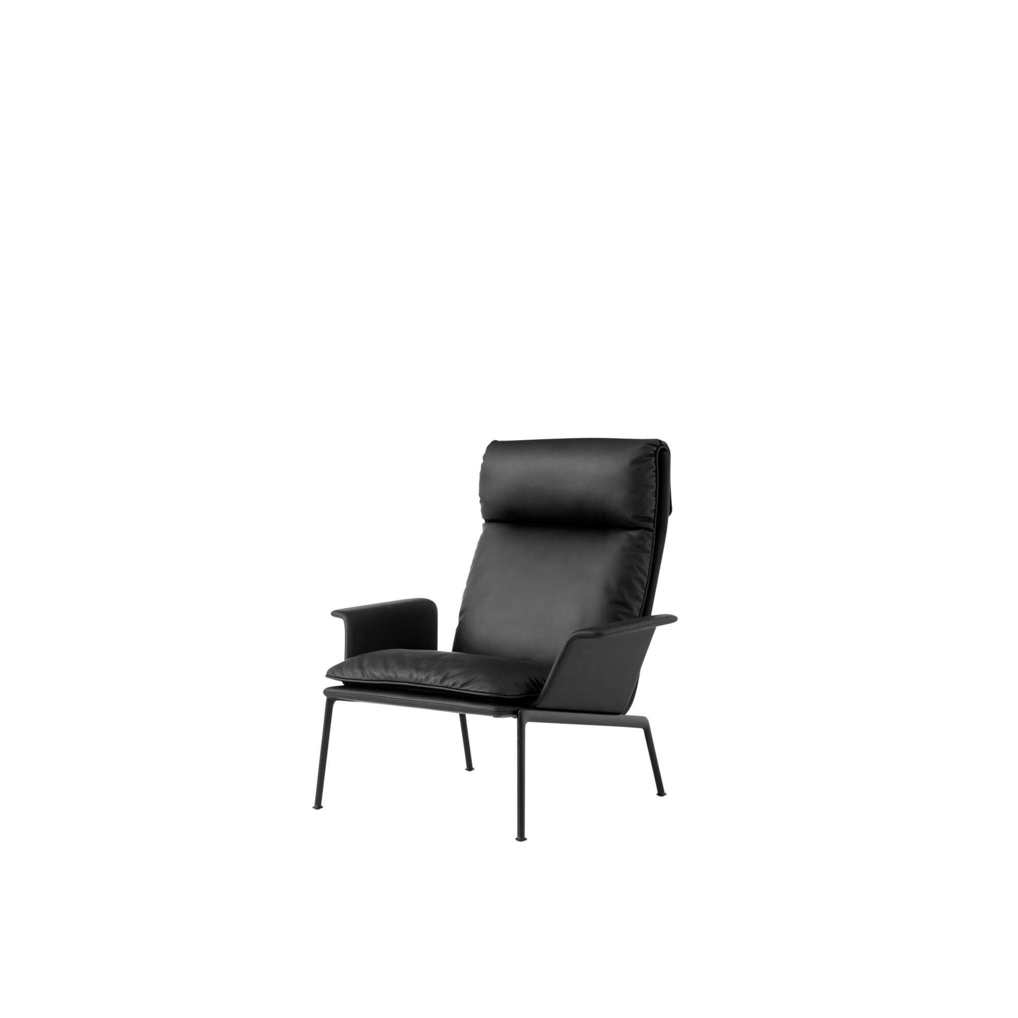 Muno LN17 Lnestol Med Armln & Hj Ryg Varm Sort/Noble Leather Black
