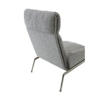Muno LN17 Armchair With Armrests & High Back Dark Chrome/Hallingdal 0126