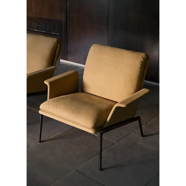 Muno LN19 Armchair With Armrests Warm Black/Clay 0007