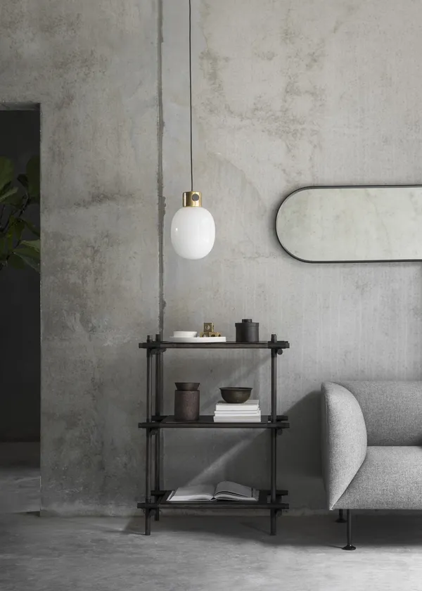 Norm Wall Mirror Oval Black