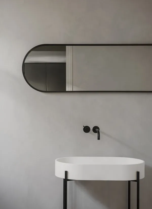 Norm Wall Mirror Oval Black