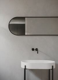 Norm Wall Mirror Oval Black