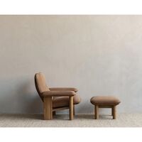 Brasilia Ottoman Walnut/ Moss
