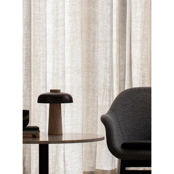 Harbor Column Coffee Table Black/Charcoal Linoleum