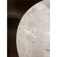 Harbor Column Coffee Table Black/Estremoz Marble Off-white
