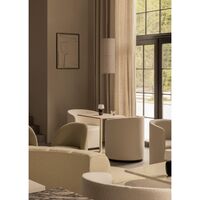 Tearoom Stol Med Swivel Beige/Bouclé