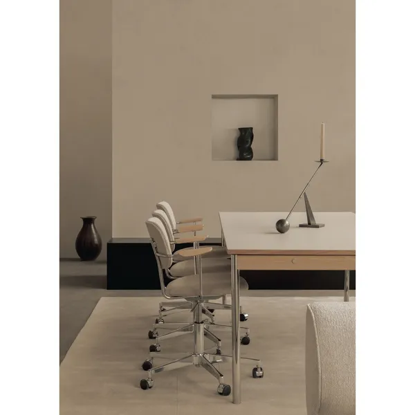 Co Spisebord 140x70 Krom/Laminate Creme