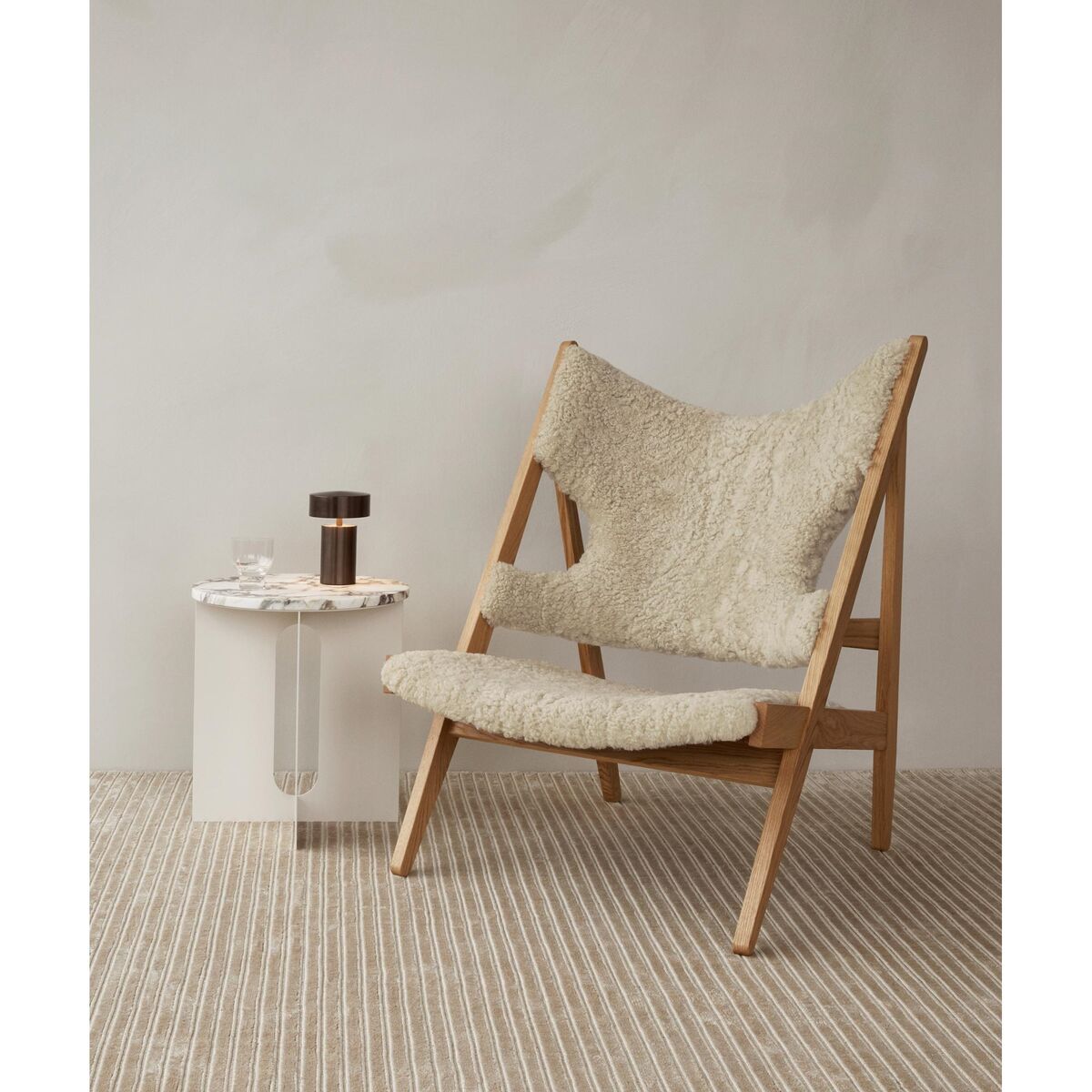 Androgyne Plateau Pour Table D'Appoint Ø65 Calacatta Viola