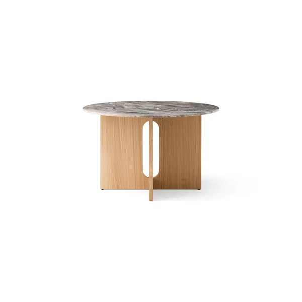 Androgyne Dining Table Ø120 Natural Oak/Grey Galaxy