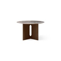 Androgyne Dining Table Ø120 Dark Stained Oak/Grey Galaxy