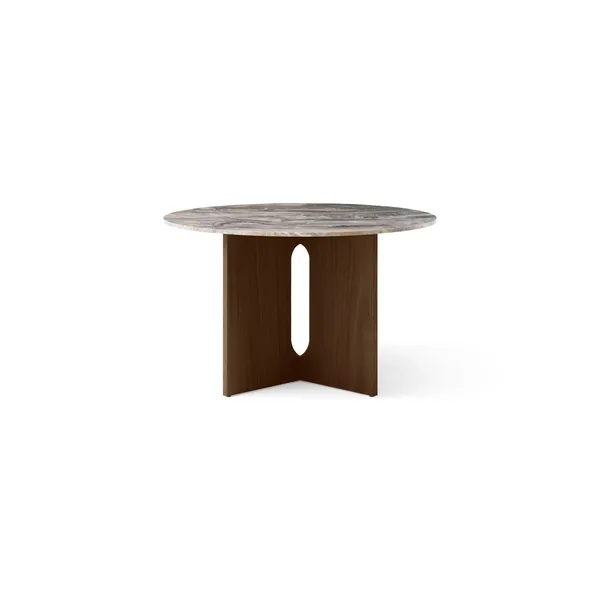 Androgyne Dining Table Ø120 Dark Stained Oak/Grey Galaxy