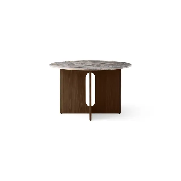 Androgyne Dining Table Ø120 Dark Stained Oak/Grey Galaxy