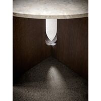 Androgyne Dining Table Ø120 Dark Stained Oak/Grey Galaxy