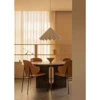 Androgyne Dining Table Ø120 Dark Stained Oak/Grey Galaxy