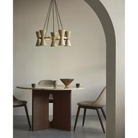 Androgyne Dining Table Ø120 Dark Stained Oak/Grey Galaxy