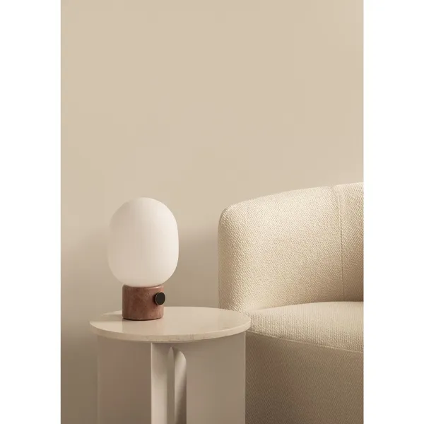 Lampe à Poser JWDA en Travertin Rouge