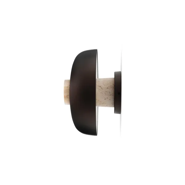 Reverse Væglampe Sand Travertin/Bruneret Aluminium