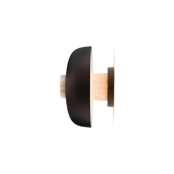 Reverse Væglampe Sand Travertin/Bruneret Aluminium