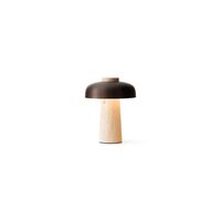 Lampe Portative Reverse en Travertin Sable/Aluminium Bruni