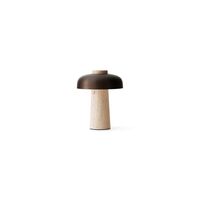Lampe Portative Reverse en Travertin Sable/Aluminium Bruni