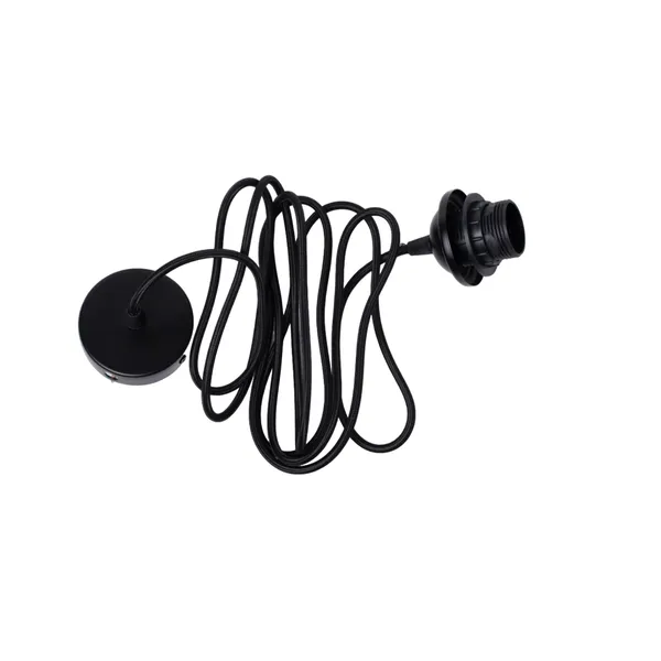 E27 Cable Set for Pendant With Rosette 300 cm Black