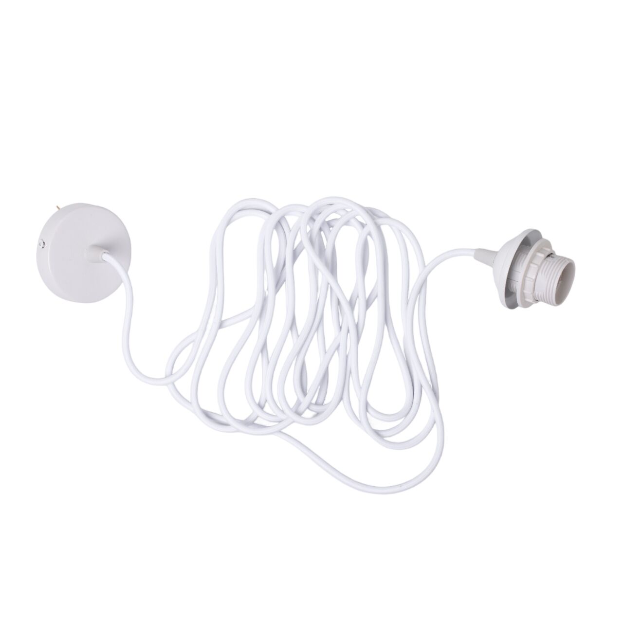 Kit de Câble E27 pour Suspension avec Rosette 500 cm Blanc