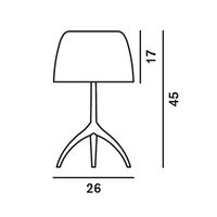 Lumiere Table Lamp Grande Cherry Chromed Black