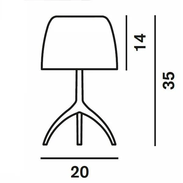 Lumiere Lámpara de Mesa Piccola Aluminio Blanco Cálido