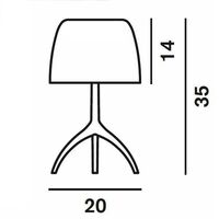 Lumiere Table Lamp Piccola Cherry Aluminum