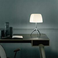 Lumiere Table Lamp Grande White Champagne with Dimmer