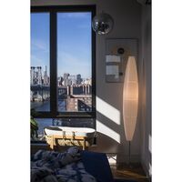 Lampada da Terra Havana in Alluminio Bianco con Dimmer
